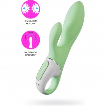 Нереалистичный вибратор SATISFYER AIR PUMP BANNY 5 зеленый